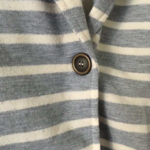 Light Gray Striped Blazer with Lace Back - Picture 2 of 8